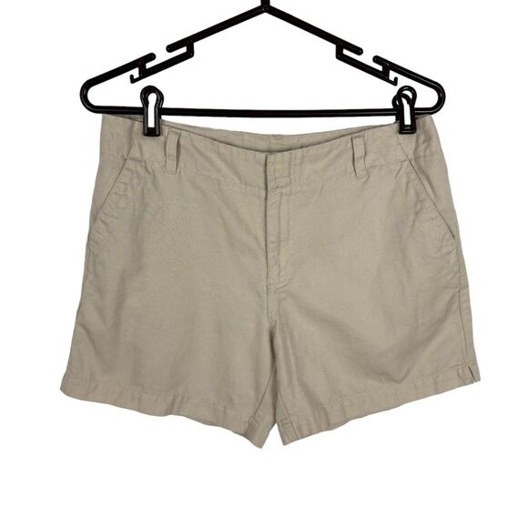 Gap Khakis Tan Cotton Linen Shorts Women's Size 8 - Picture 1 of 4